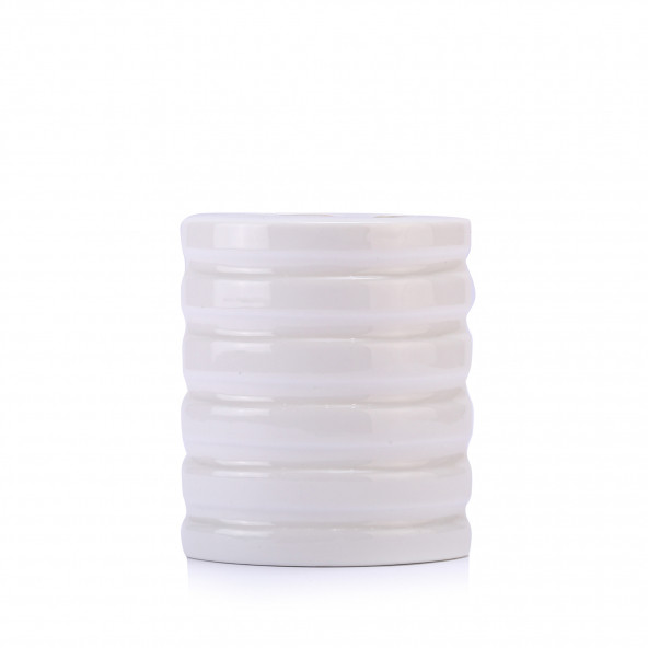 LY-J45B SERAMİK DİŞ FIRÇALIK OVAL ÇİZGİLİ MODEL 9X6X11CM - 3