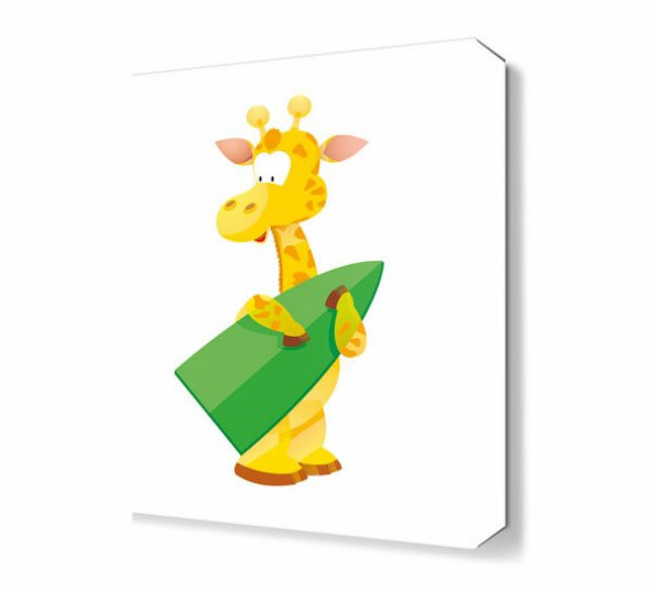 Sevimli Zürafa Canvas Tablo