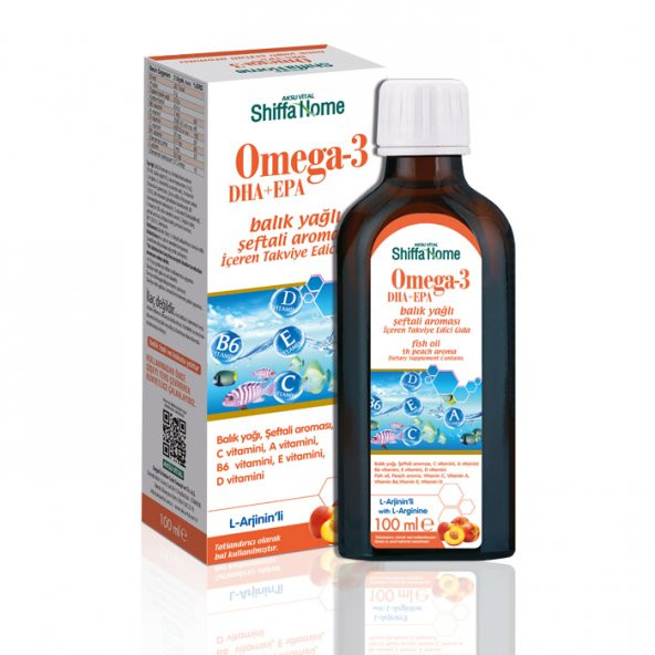 Shıffa Home Omega-3 Şeftali Aromalı L-Arjinin'Li Balık Yağı