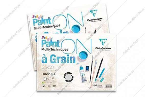 Clairefontaine Paint-On A Grain Multi Teknik Blok A5 160 gr