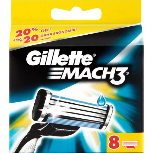 Gillette Mach3 Yedek Tıraş Bıçağı 8li