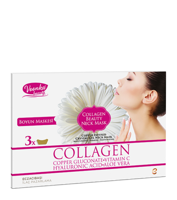 Voonka Collagen Beauty Mask Bakır İlaveli Kristal Jel Boyun Maskesi SKT:12/2020