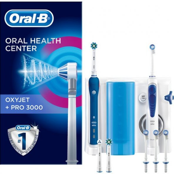 Oral-B Ağız Bakım Merkezi Oxyjet Ağız Duşu + Pro3000 Sarj Edilebilir Diş Fırçası
