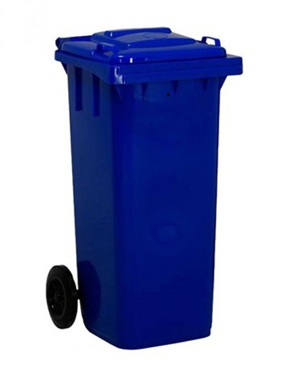 Plasticon Çöp Konteyneri 110 lt Tekerlekli A+ Isiya Karşı Dayanıklı - Mavi Çöp Kovası