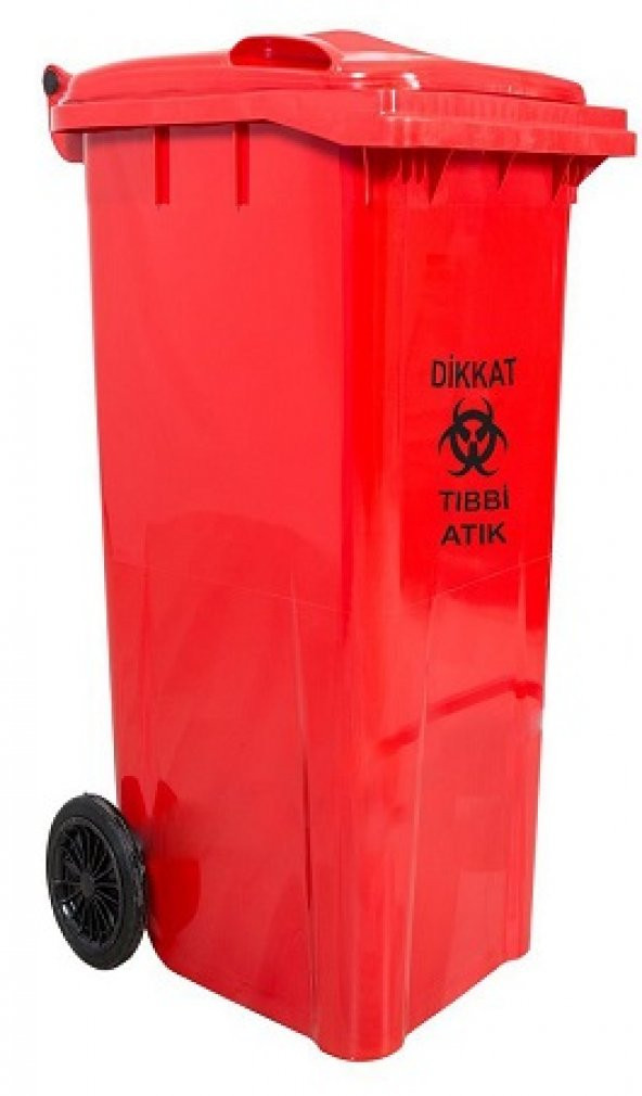 Plasticon Plastik Tıbbi Atık Çöp Konteyneri 110 lt A+ Kalite Isıya Dayanıklı Tıbbi Atık Kovası