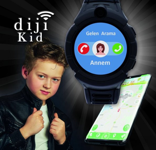 Dijikid  Akıllı Çocuk Saati - Yeni - Kameralı - 9