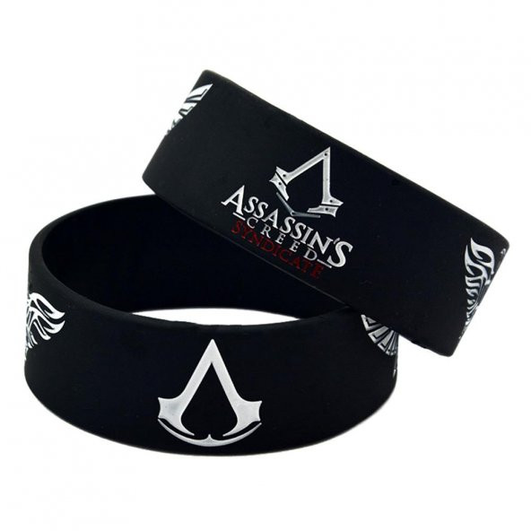 Assassins Creed Syndicate Assassin Kabartmalı Silikon Bileklik Assasin
