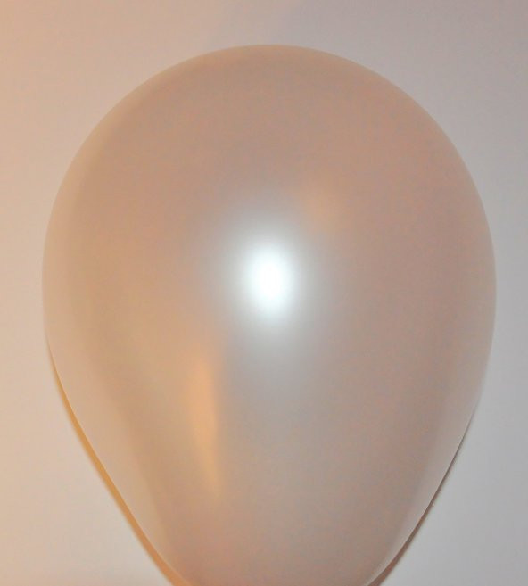 Metalik Parlak Sedefli Beyaz Renk Balon 50 Adet