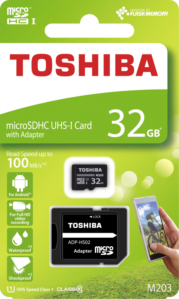 32GB MICRO SDHC UHS-1 C10 100MB/sn TOSHIBA THN-M203K0320EA