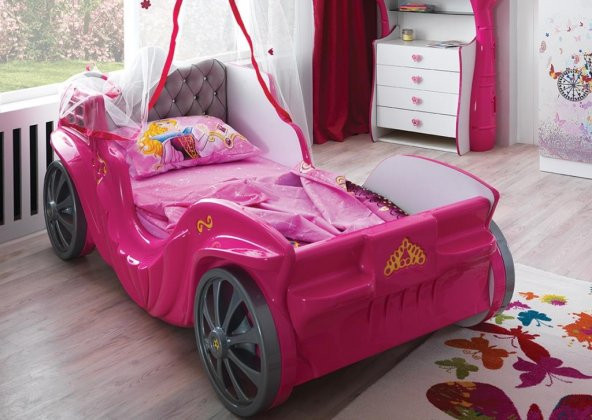 Fayton Karyola Princess Car, Farinay Mobilya Çocuk Odası Karyola