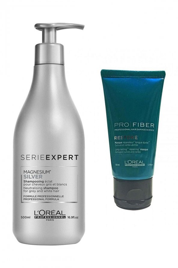 Loreal Silver - Gri ve Beyaz Saçlar İçin Şampuan 500ML + Loreal P