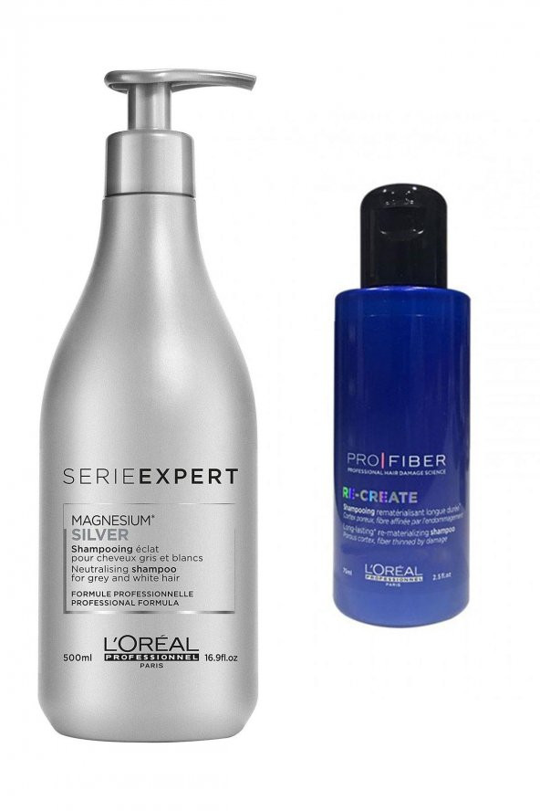Loreal Silver - Gri ve Beyaz Saçlar İçin Şampuan 500ML + Loreal P