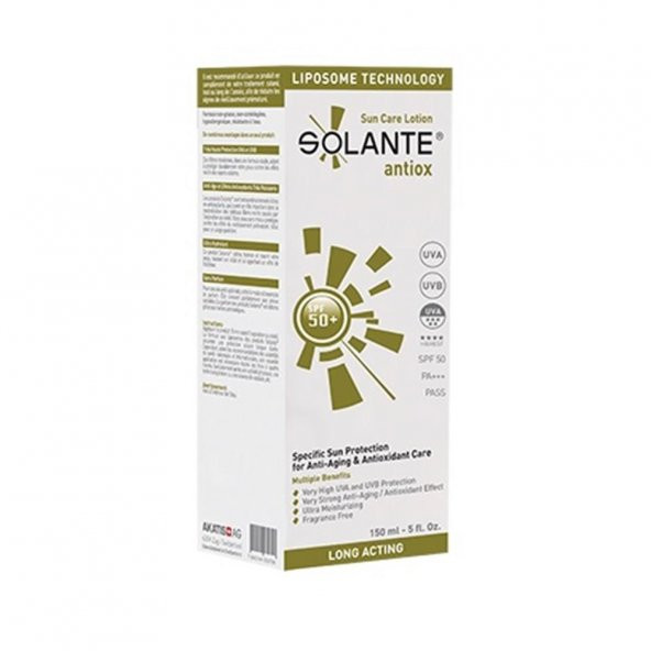 Solante Antiox Güneş Koruyucu Losyon Spf50 150ml