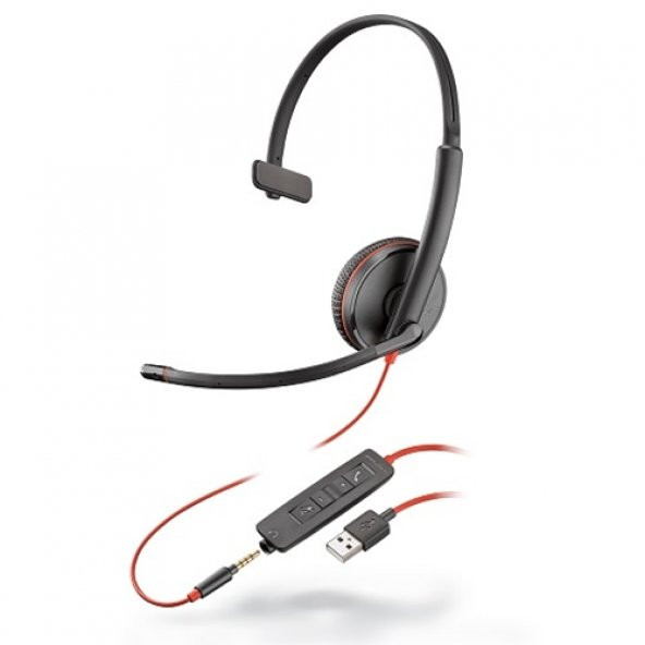 Plantronics Blackwire C3215 USB Kablolu ve 3.5 Jacklı Kulaklık