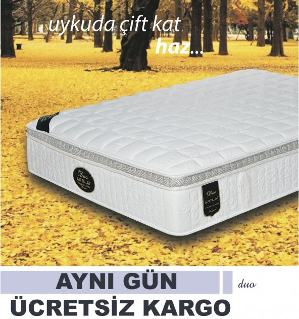 Artilat Duo - Paket Yaylı Lateks Yatak 180X200