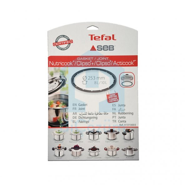 Tefal Nutricook-Acticook-Clipso 8-10 Lt. Lastik X1010003