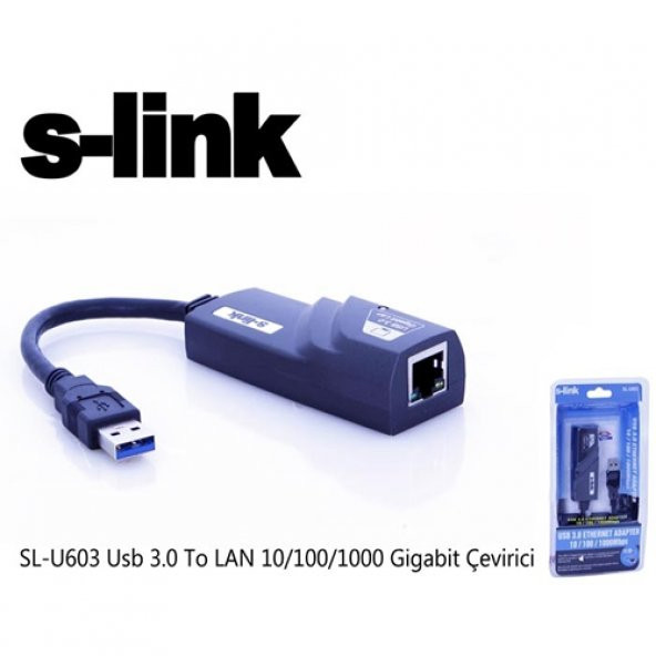 S-LINK SL-U603 10/100/1000 Usb 3.0 Gigabit Ethernet Dönüştürücü