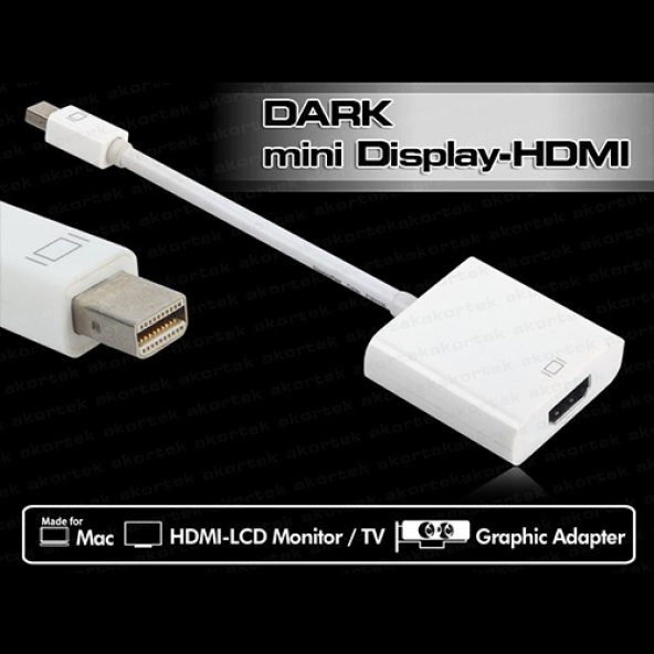 Dark DK-HD-AMDPXHDMI Mini display port to HDMI Dönüştürücü Adaptö
