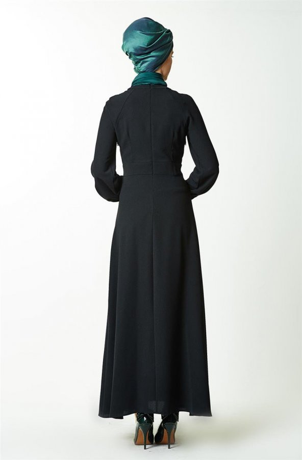 Armine Abiye Elbise-Siyah 7K9423-01 - 4
