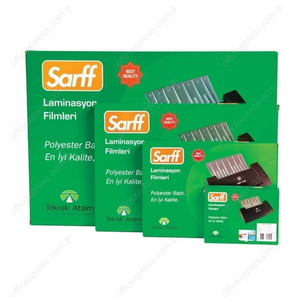 Sarff Laminasyon Filmi 125 Micron 85X115 Mm 100 Lü (1 Paket 100 Adet)