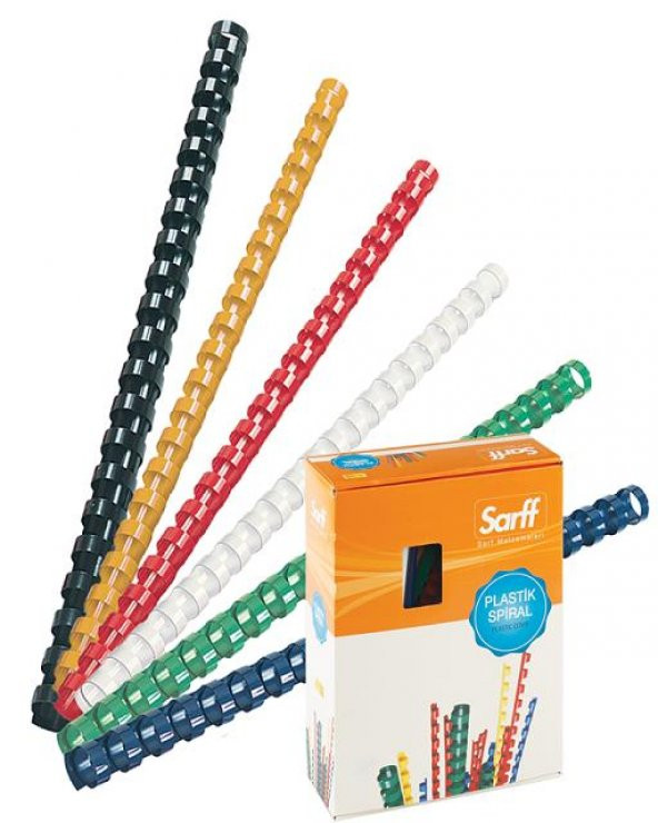 Sarff Plastik Spiral 18 Mm Beyaz 100 Lü (1 Paket 100 Adet)