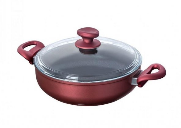 Nehir Titanyum Kaplama Nar Çiçeği 24 cm Kısa Tencere