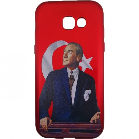 Sunix Samsung Galaxy A7 2017 3D Atatürk Desenli Silikon Kılıf