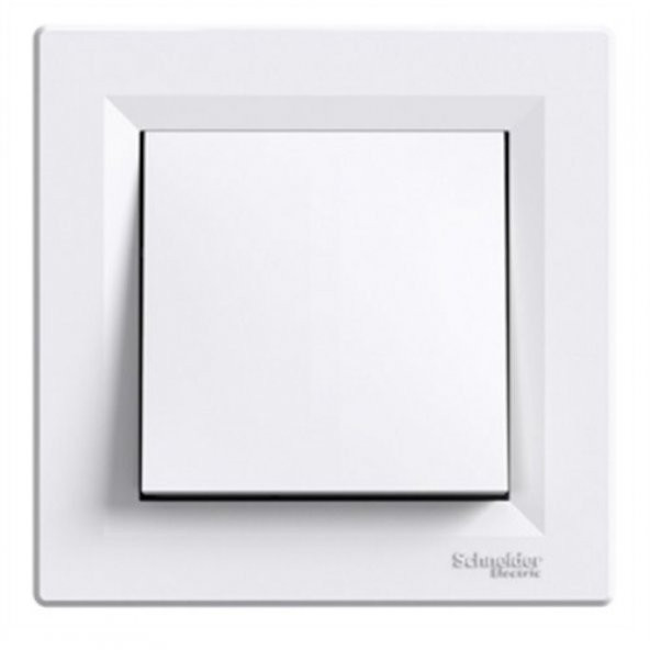 Schneider Asfora Beyaz Light Butonu-Zil Otomatik