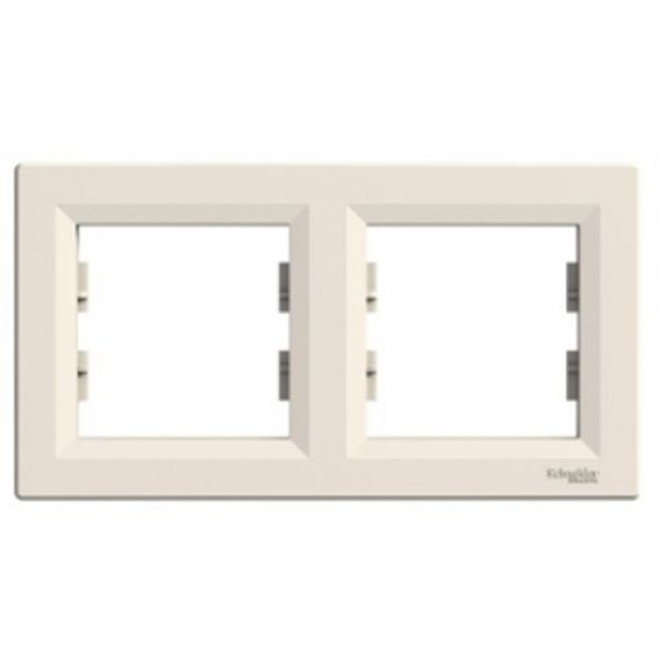 Schneider Asfora Krem İkili Çerçeve Eph5800223 - 1