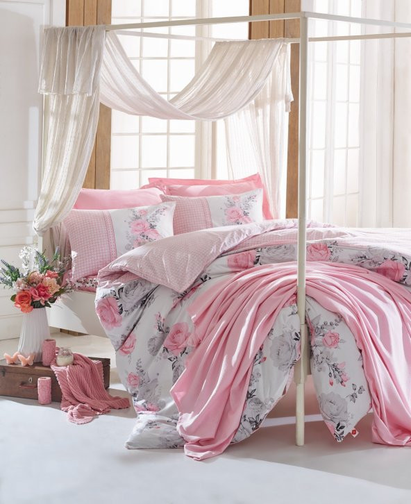 Cotton Box Çift Kişilik Nevresim Takımı Pike Hediyeli Siena Pembe