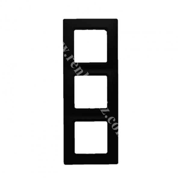 Legrand Raventi Siyah Üçlü Çerçeve 768673 - 1