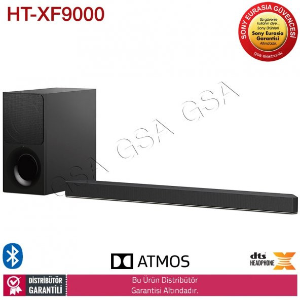 Sony HT-XF9000 Bluetooth teknolojili 2.1 kanal Dolby Atmos DTS:X