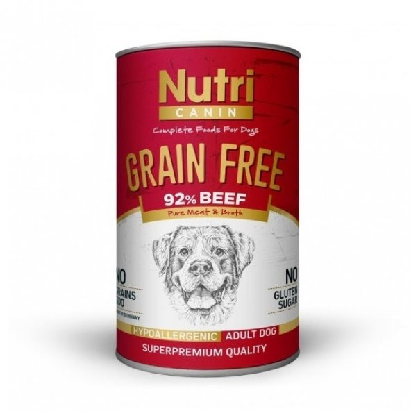 Nutri Canin Tahılsız Biftekli Patatesli Köpek Konservesi 400 Gr