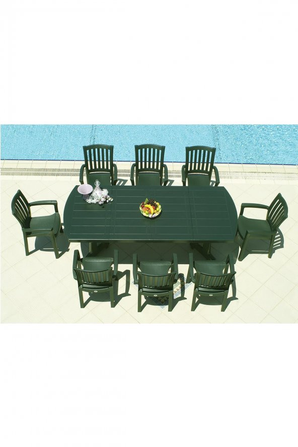 Siesta Malibu 8 Kişilik Bahçe Balkon Teras Masa Takımı - 10