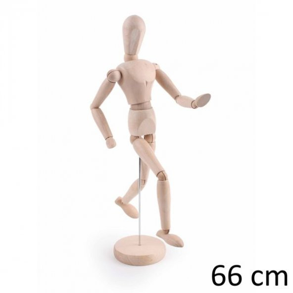 Ahşap Model Mankeni İnsan Figürü 66 cm. Kadın
