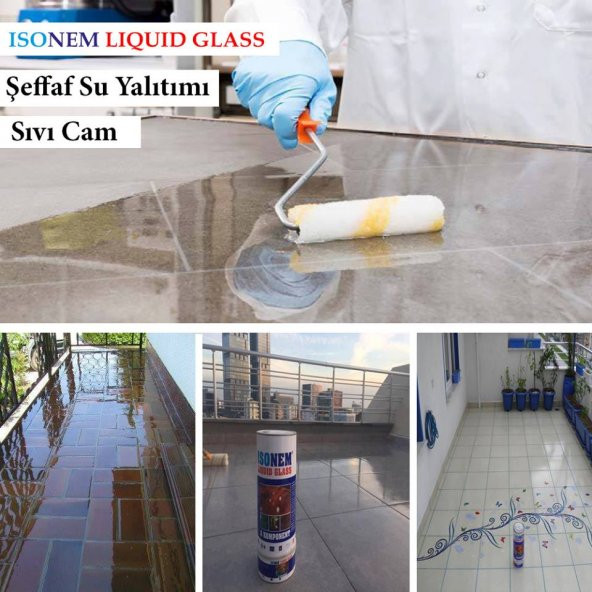 ISONEM LIQUID GLASS (SIVI CAM) ŞEFFAF ZEMİN SU YALITIMI 4 KG SET - 5