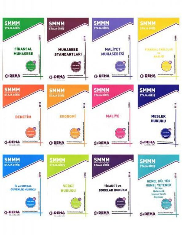Deha 2020 SMMM Staja Giriş Konu Seti 12 Kitap Deha Yayınları