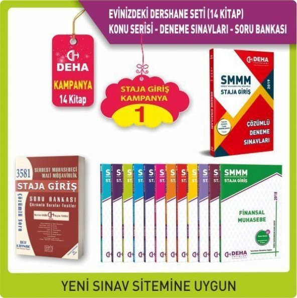 Deha 2019 SMMM Staja Giriş Evinizdeki Dershane 14 lü Set Deha Yay