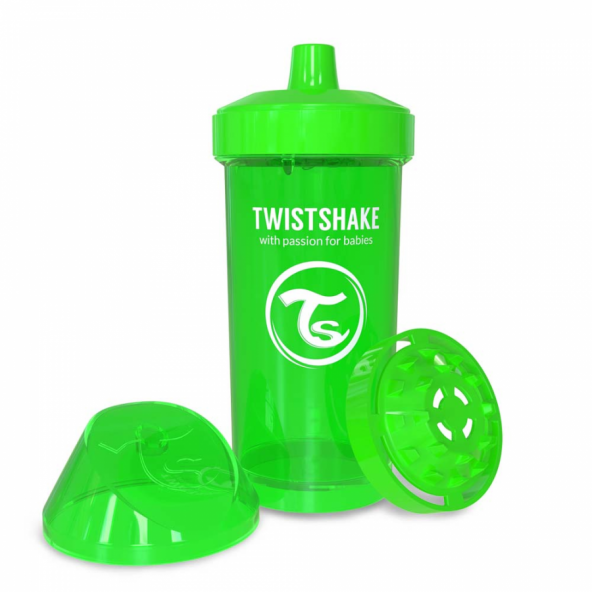 TwistShake TwistShake KidCup Damlatmaz 360ML Suluk 12+ YEŞİL YE360S