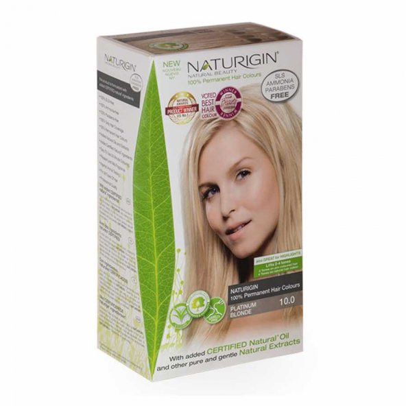 Naturigin / Organik İçerikli Saç Boyası 10.0 Platin Sarısı 60 ml.