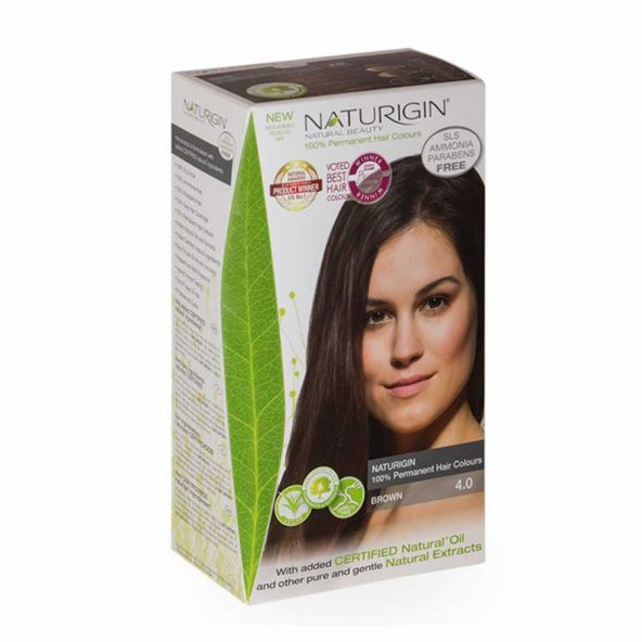 Naturigin / Organik İçerikli Saç Boyası 4.0 Kahverengi 60 ml.