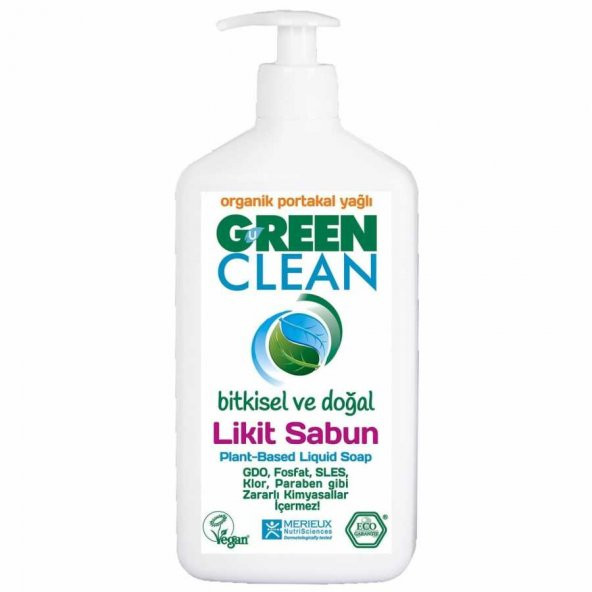U Green Clean / Organik Sıvı Sabun (Portakal Yağlı) 500 ml.