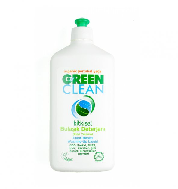 U Green Clean / Bitkisel Bulaşık Deterjanı (Port.Yağlı) 500 ml.