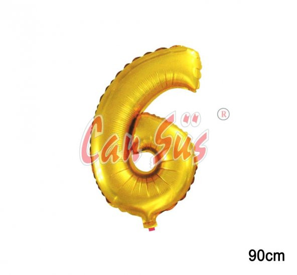 40inç 6 Rakamı Folyo Balon Gold 90cm