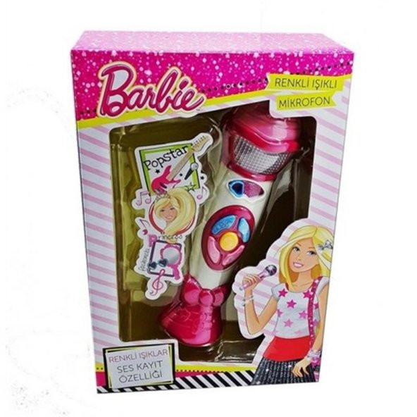 Mikrofon Barbie Lisanslı Işıklı Kayıt Özellikli