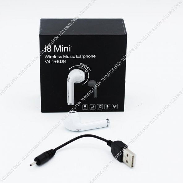İ8 Mini Apple İphone Earpods Tip Oynar Başlık Bluetooth Kulaklık