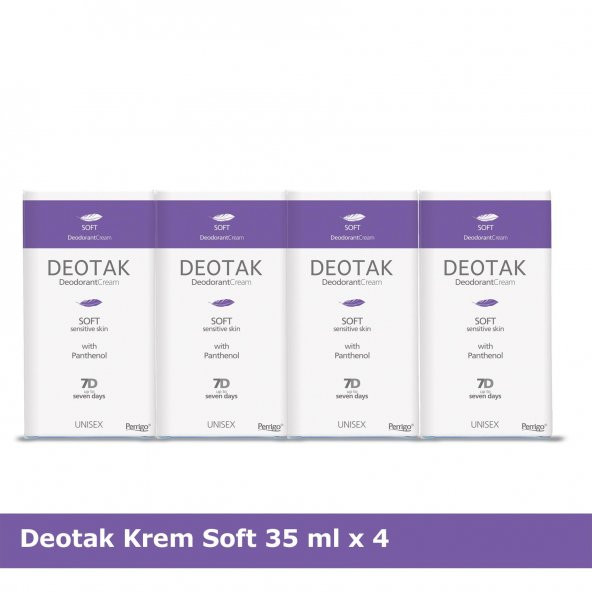 DEOTAK Krem Deodorant Soft x 4