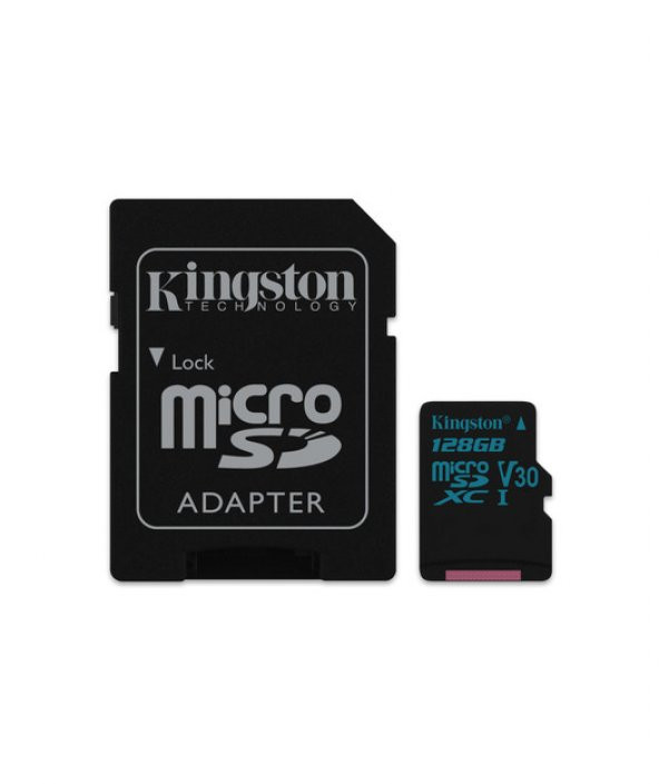 128GB microSDXC Canvas Go 90R/45W U3 UHS-I V30 Card + SD Adapter