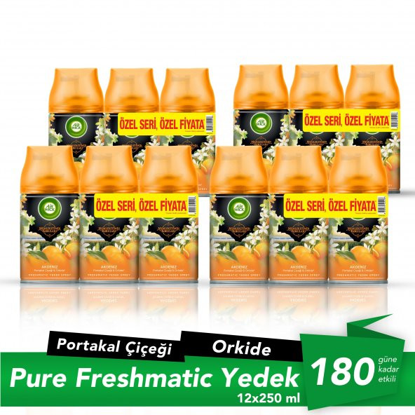 Air Wick Oda Kokusu Freshmatic Makine + Yedek 4x250 ml Akdeniz Portakal Çiçeği ve Orkide