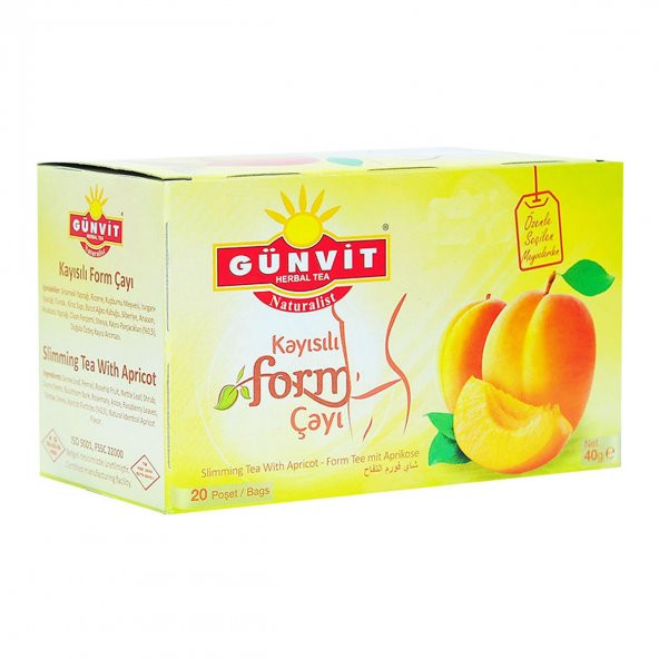 Günvit Kayısılı Form Çayı 20 Süzen Poşet - 6